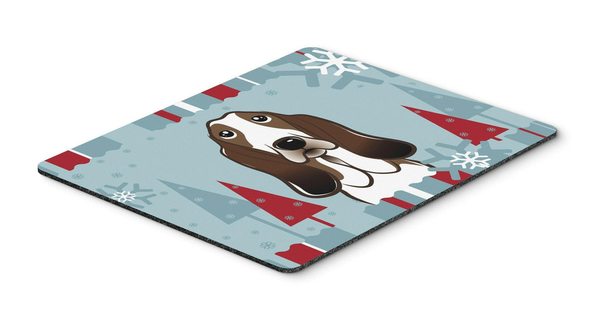 Winter Holiday Basset Hound Mouse Pad, Hot Pad or Trivet BB1739MP by Caroline&#39;s Treasures