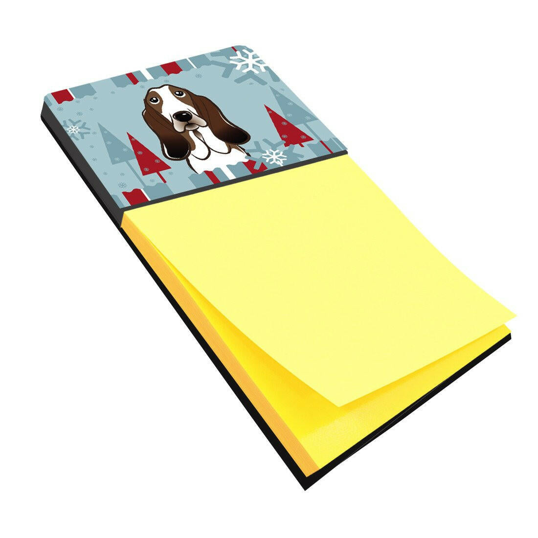 Winter Holiday Basset Hound Sticky Note Holder BB1739SN by Caroline&#39;s Treasures