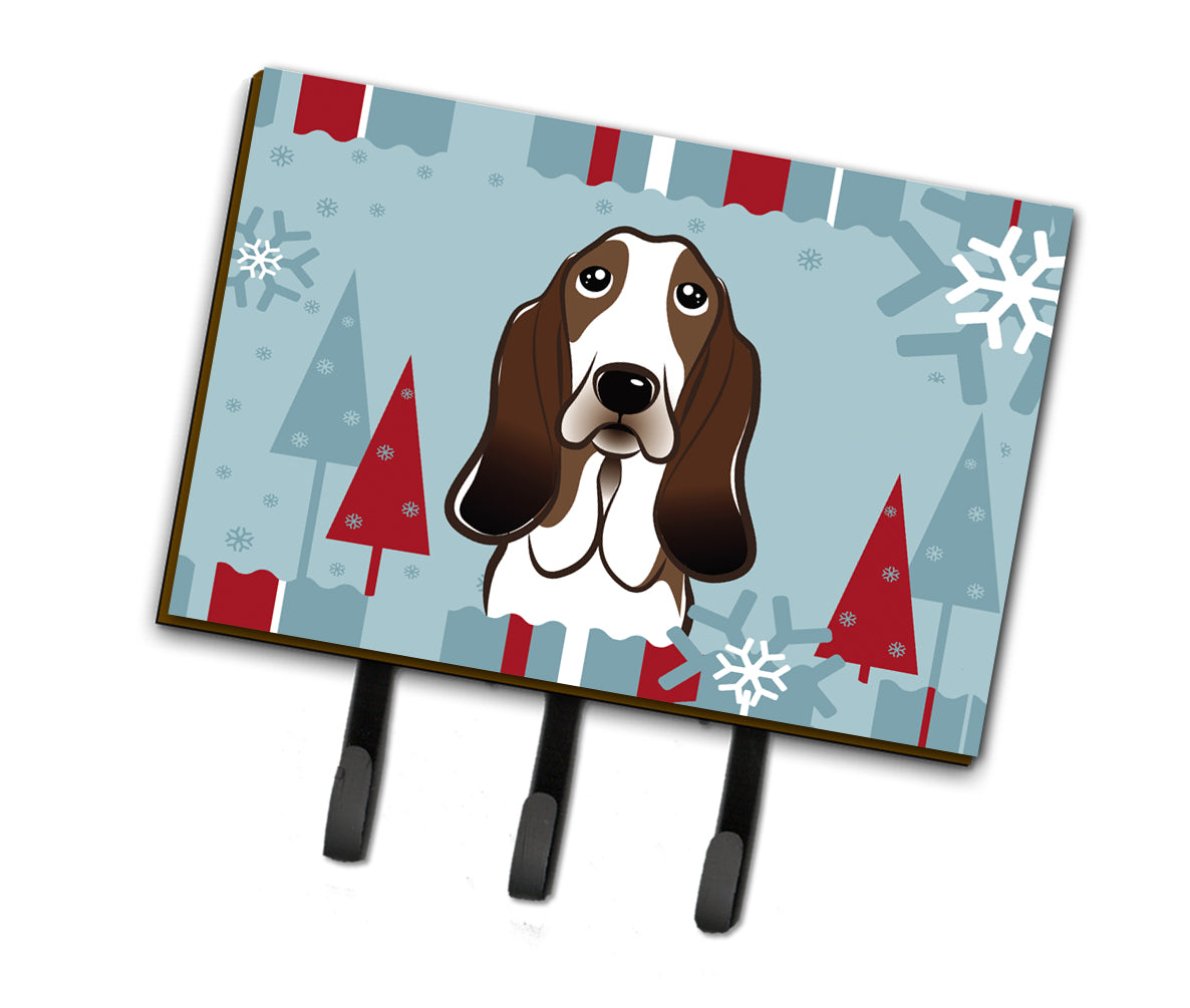 Winter Holiday Basset Hound Leash or Key Holder BB1739TH68  the-store.com.