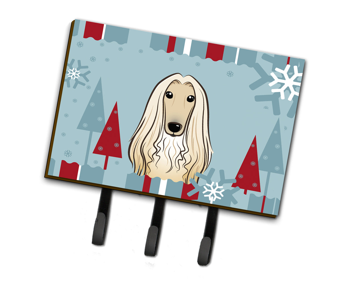 Winter Holiday Afghan Hound Leash or Key Holder BB1740TH68  the-store.com.
