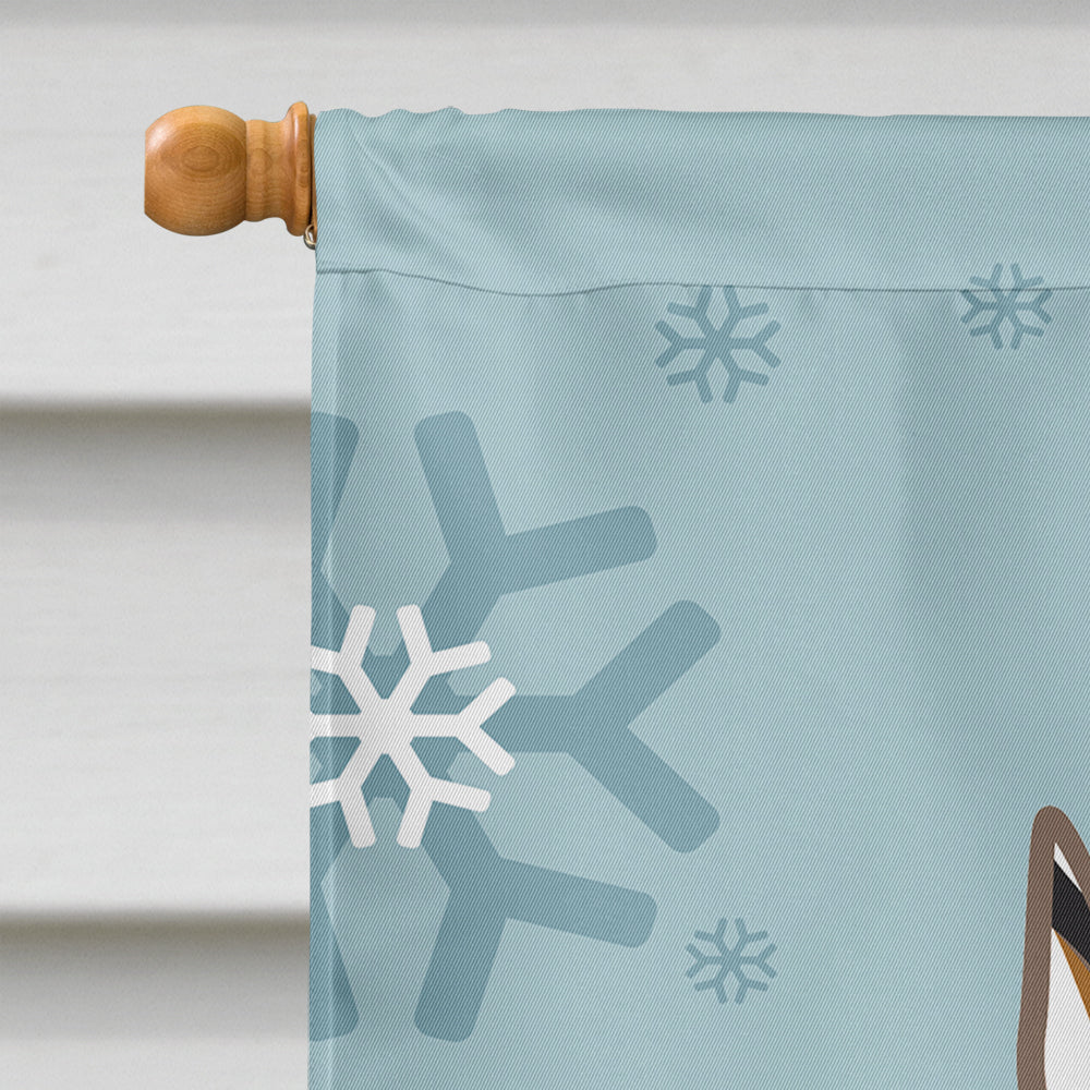 Winter Holiday Doberman Flag Canvas House Size BB1741CHF