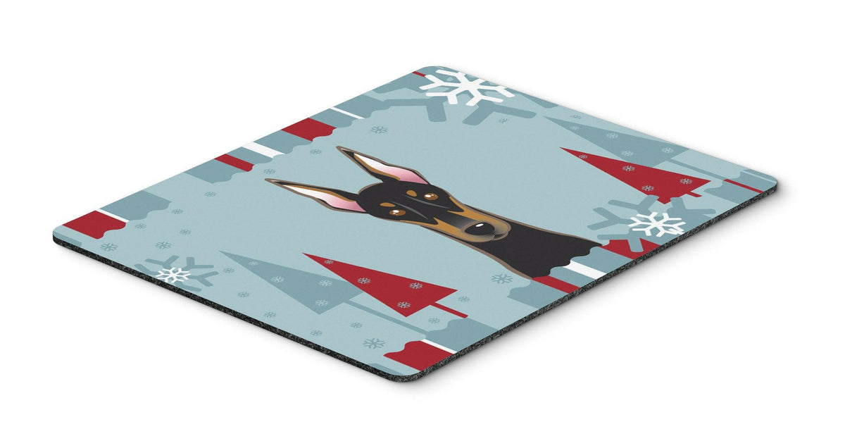 Winter Holiday Doberman Mouse Pad, Hot Pad or Trivet BB1741MP by Caroline&#39;s Treasures