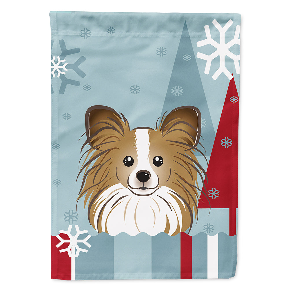 Winter Holiday Papillon Flag Canvas House Size BB1744CHF  the-store.com.