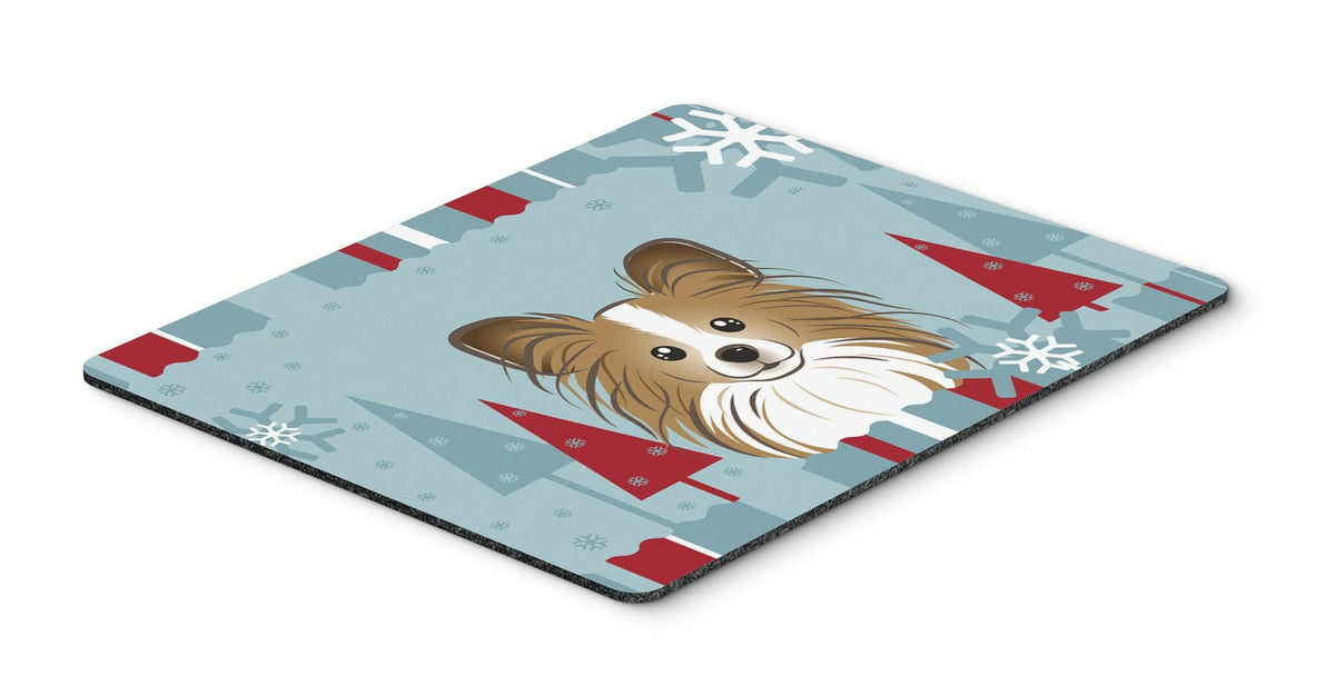 Winter Holiday Papillon Mouse Pad, Hot Pad or Trivet BB1744MP by Caroline&#39;s Treasures