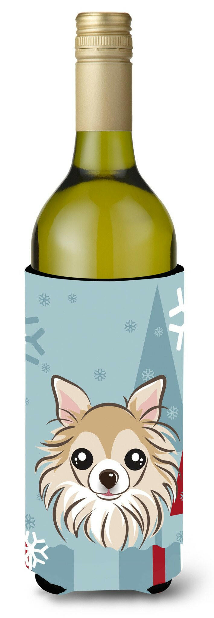 Winter Holiday Chihuahua Wine Bottle Beverage Insulator Hugger BB1747LITERK by Caroline&#39;s Treasures