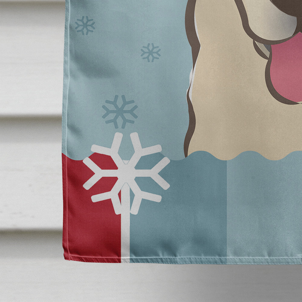 Winter Holiday Golden Retriever Flag Canvas House Size BB1748CHF