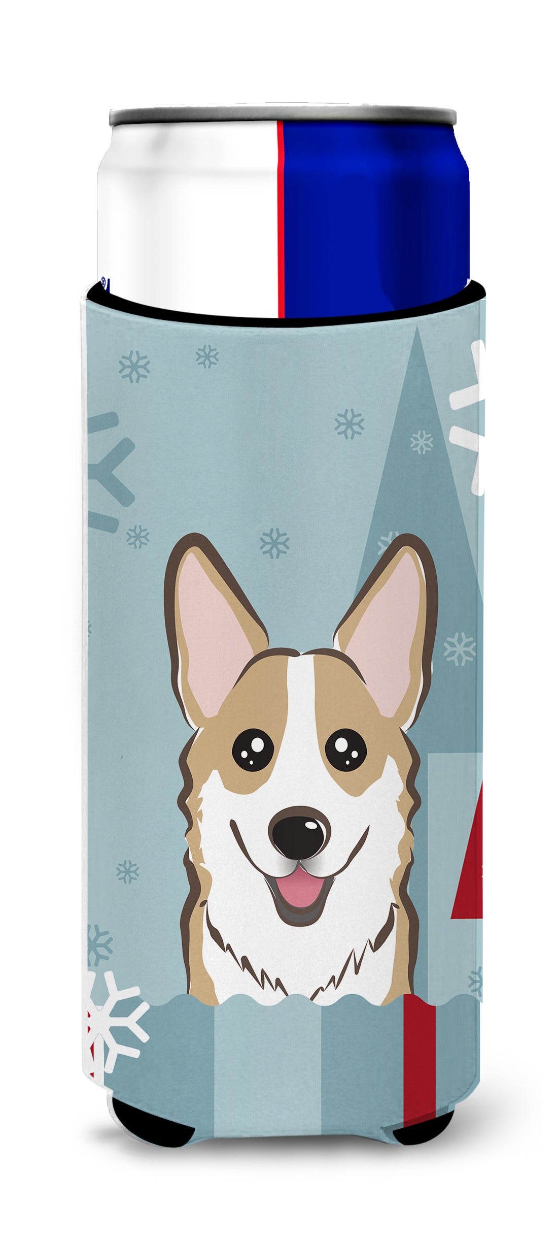 Winter Holiday Sable Corgi Ultra Beverage Insulators for slim cans BB1749MUK