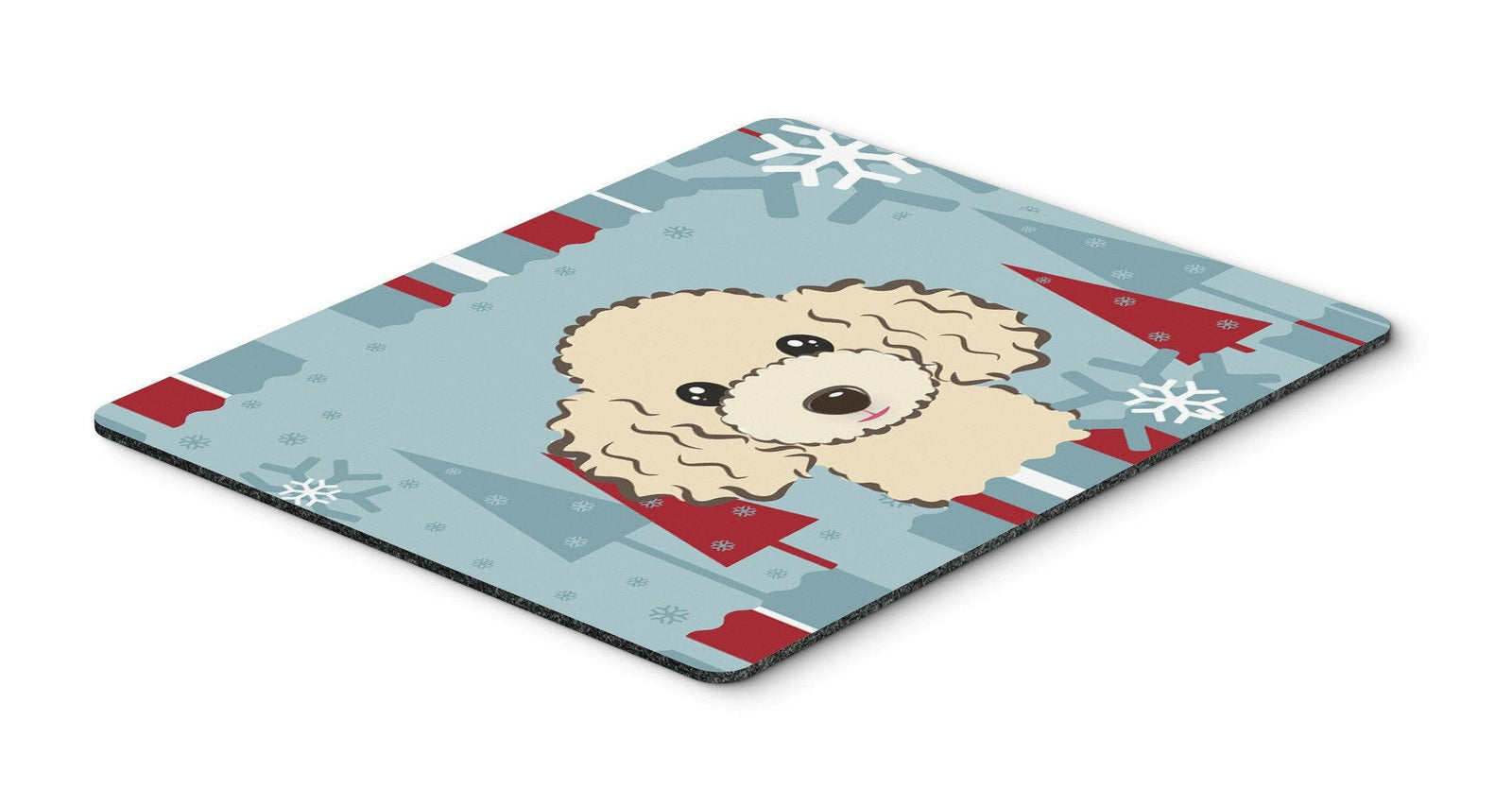 Winter Holiday Buff Poodle Mouse Pad, Hot Pad or Trivet BB1754MP by Caroline's Treasures