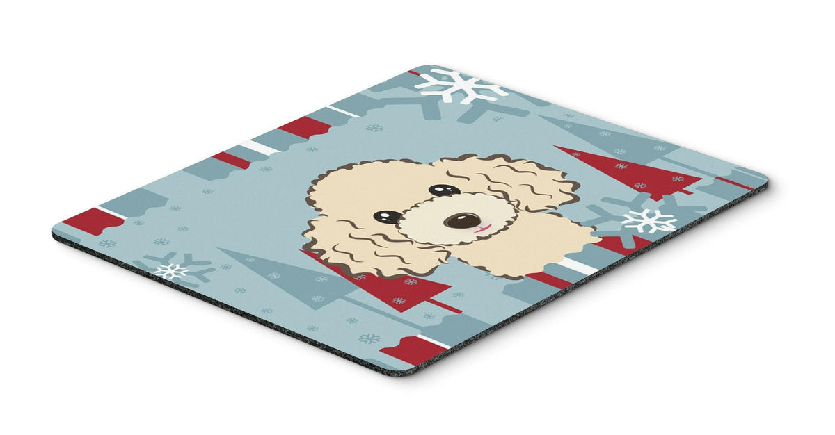Winter Holiday Buff Poodle Mouse Pad, Hot Pad or Trivet BB1754MP by Caroline&#39;s Treasures