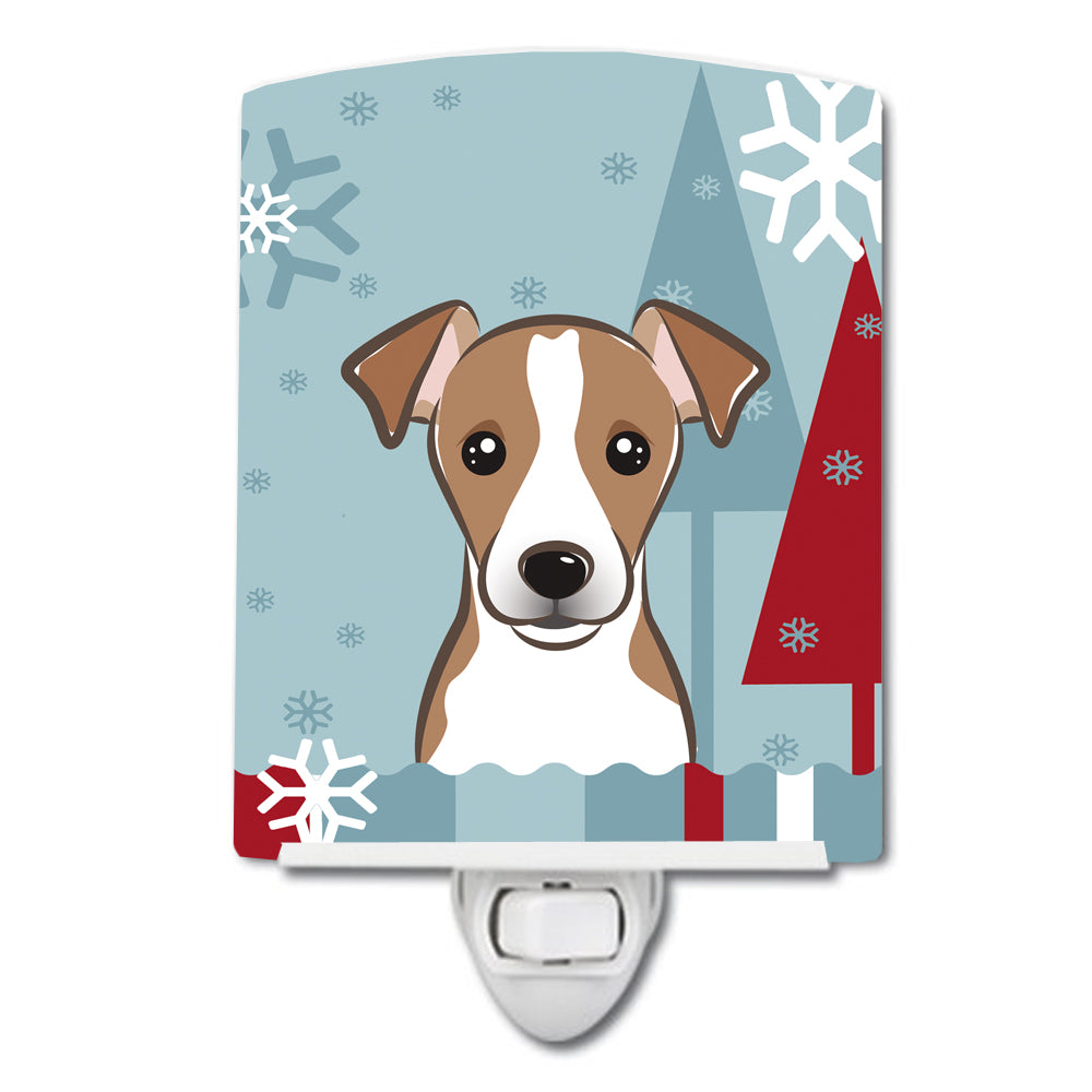 Winter Holiday Jack Russell Terrier Ceramic Night Light BB1756CNL - the-store.com