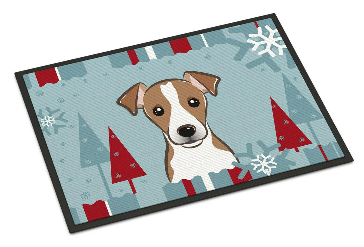 Winter Holiday Jack Russell Terrier Indoor or Outdoor Mat 18x27 BB1756MAT - the-store.com