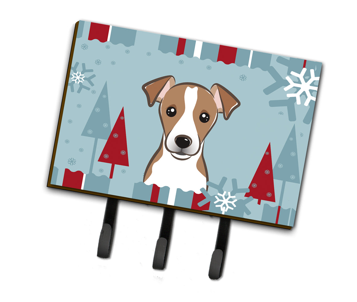 Winter Holiday Jack Russell Terrier Leash or Key Holder BB1756TH68