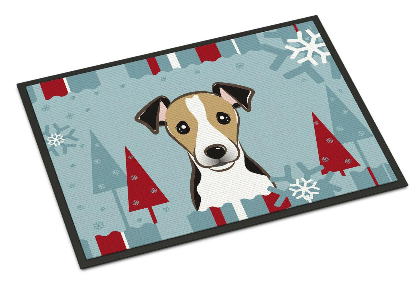 Winter Holiday Jack Russell Terrier Indoor or Outdoor Mat 18x27 BB1757MAT - the-store.com