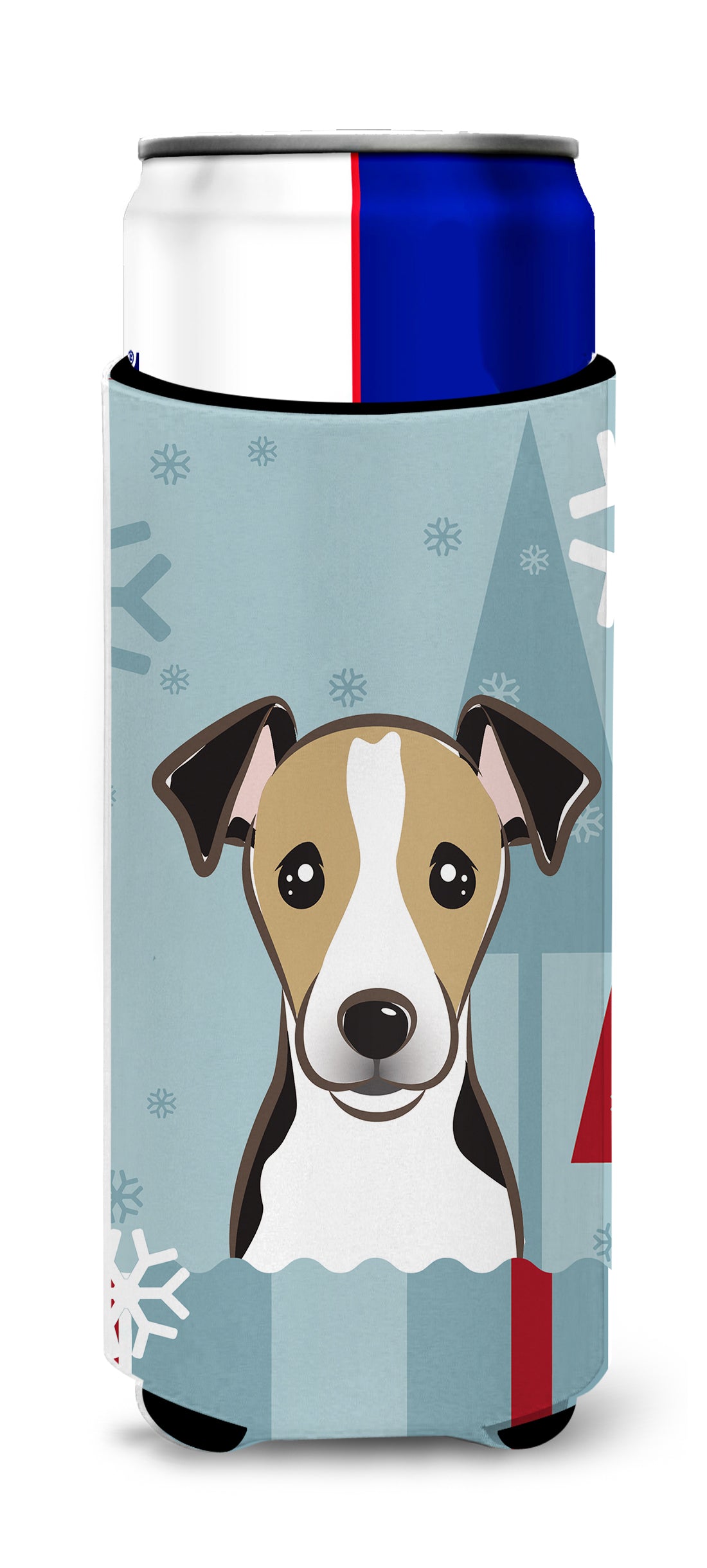Winter Holiday Jack Russell Terrier Ultra Beverage Insulators for slim cans BB1757MUK