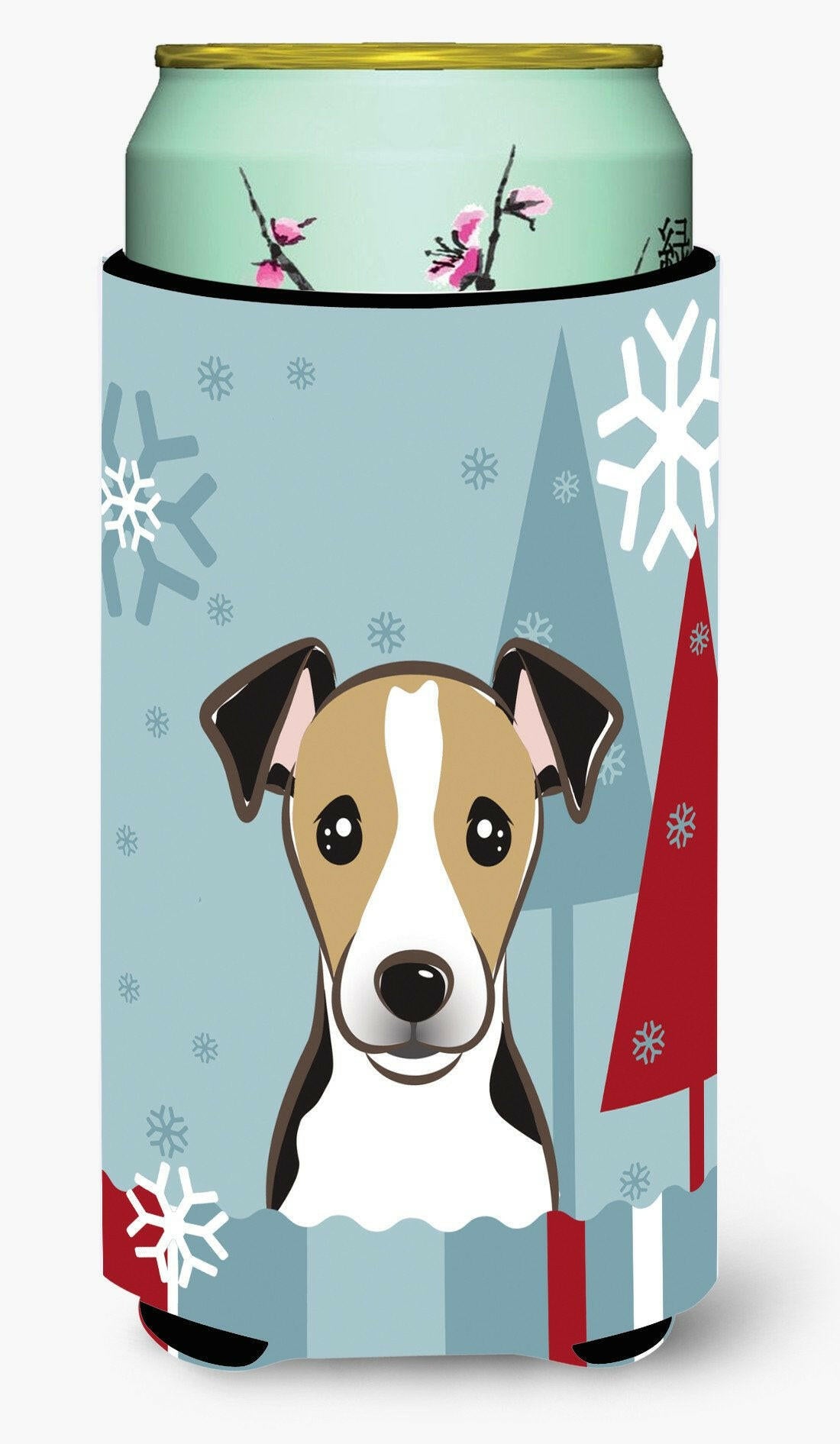 Winter Holiday Jack Russell Terrier Tall Boy Beverage Insulator Hugger BB1757TBC by Caroline&#39;s Treasures