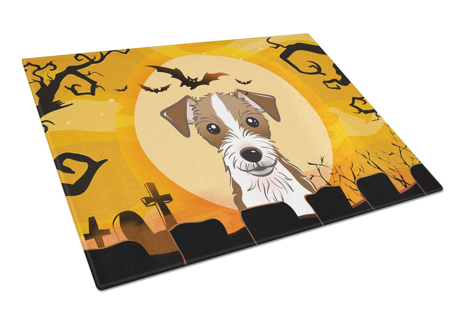 Halloween Jack Russell Terrier Glass Cutting Board Large BB1760LCB by Caroline's Treasures