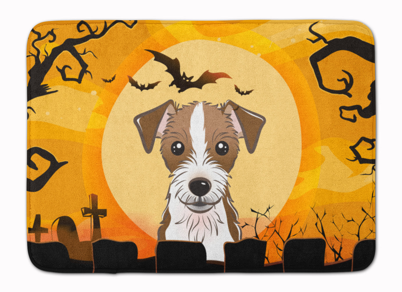 Halloween Jack Russell Terrier Machine Washable Memory Foam Mat BB1760RUG - the-store.com