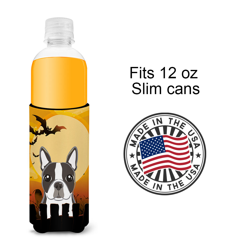 Halloween Boston Terrier Ultra Beverage Insulators for slim cans BB1761MUK