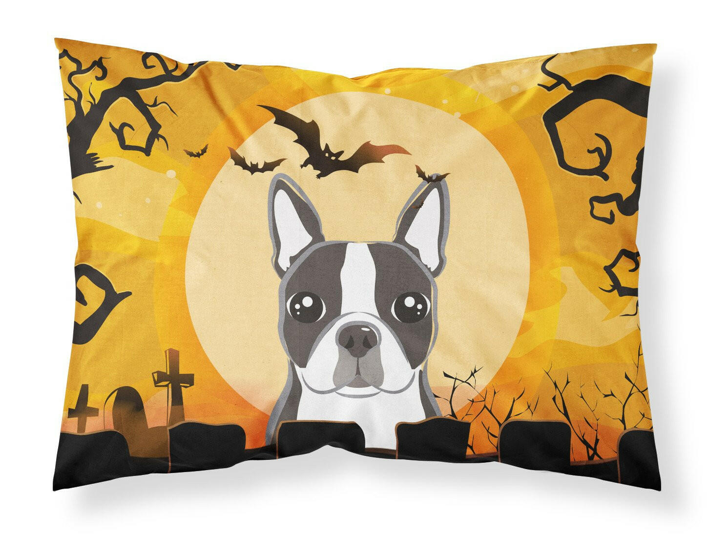 Halloween Boston Terrier Fabric Standard Pillowcase BB1761PILLOWCASE by Caroline's Treasures