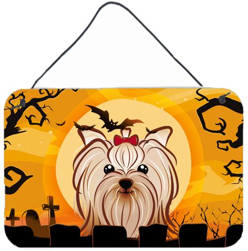 Halloween Yorkie Yorkishire Terrier Wall or Door Hanging Prints by Caroline&#39;s Treasures