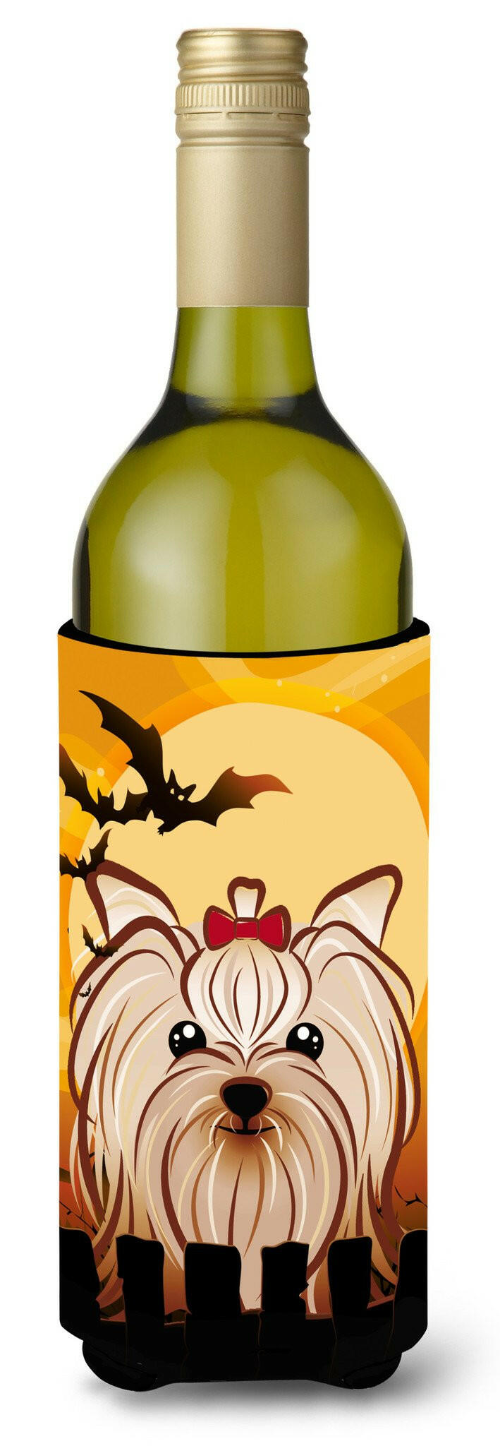 Halloween Yorkie Yorkshire Terrier Wine Bottle Beverage Insulator Hugger BB1762LITERK by Caroline&#39;s Treasures