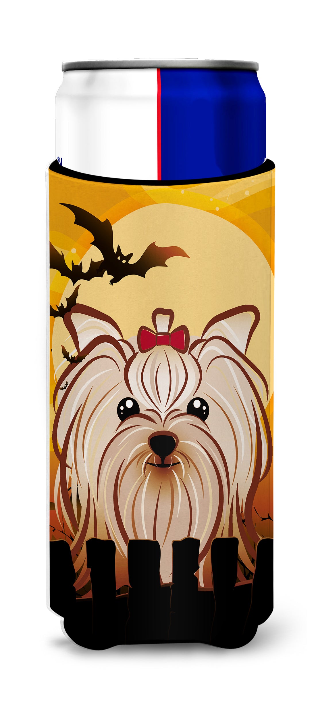 Halloween Yorkie Yorkshire Terrier Ultra Beverage Isolateurs pour canettes minces BB1762MUK