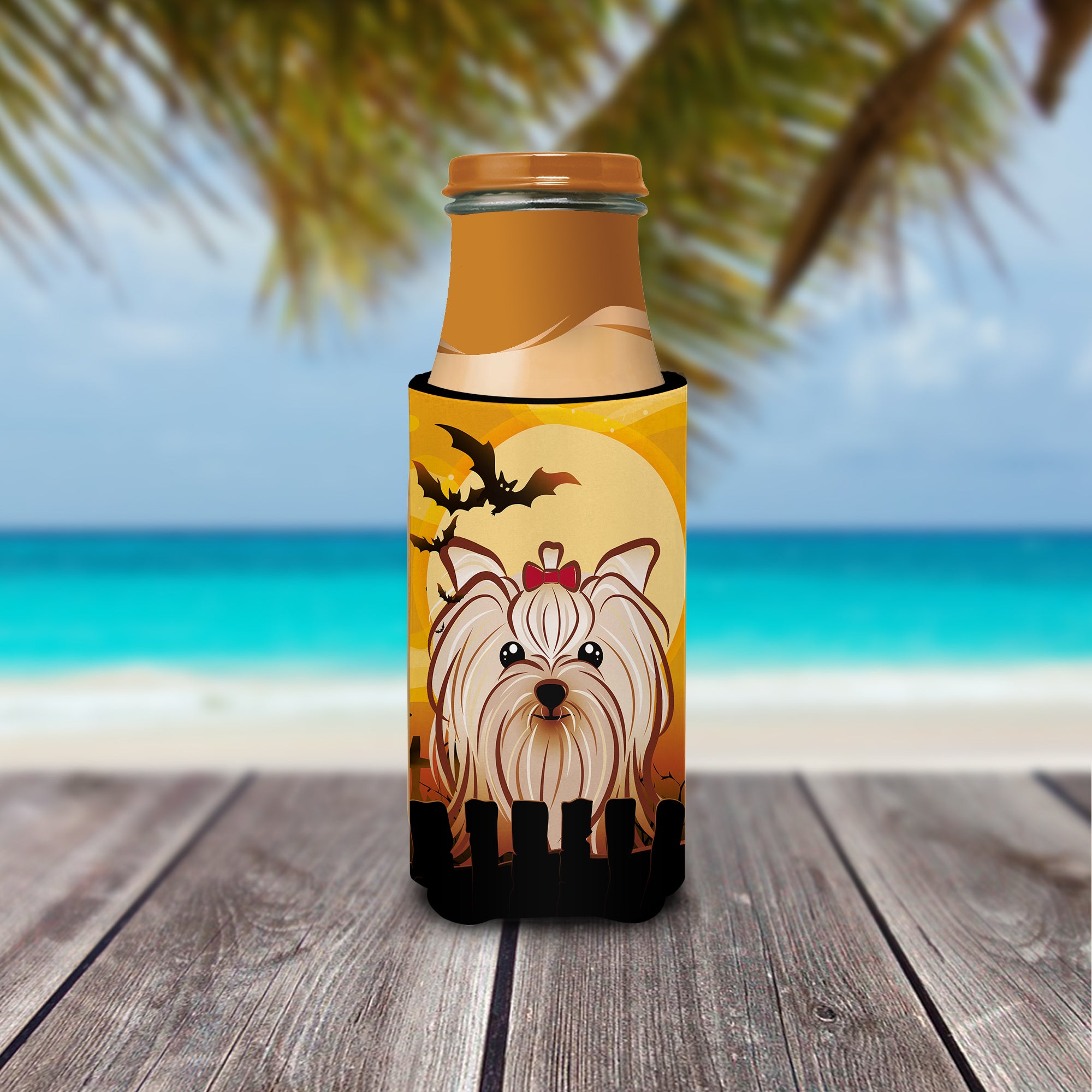 Halloween Yorkie Yorkshire Terrier Ultra Beverage Insulators for slim cans BB1762MUK  the-store.com.