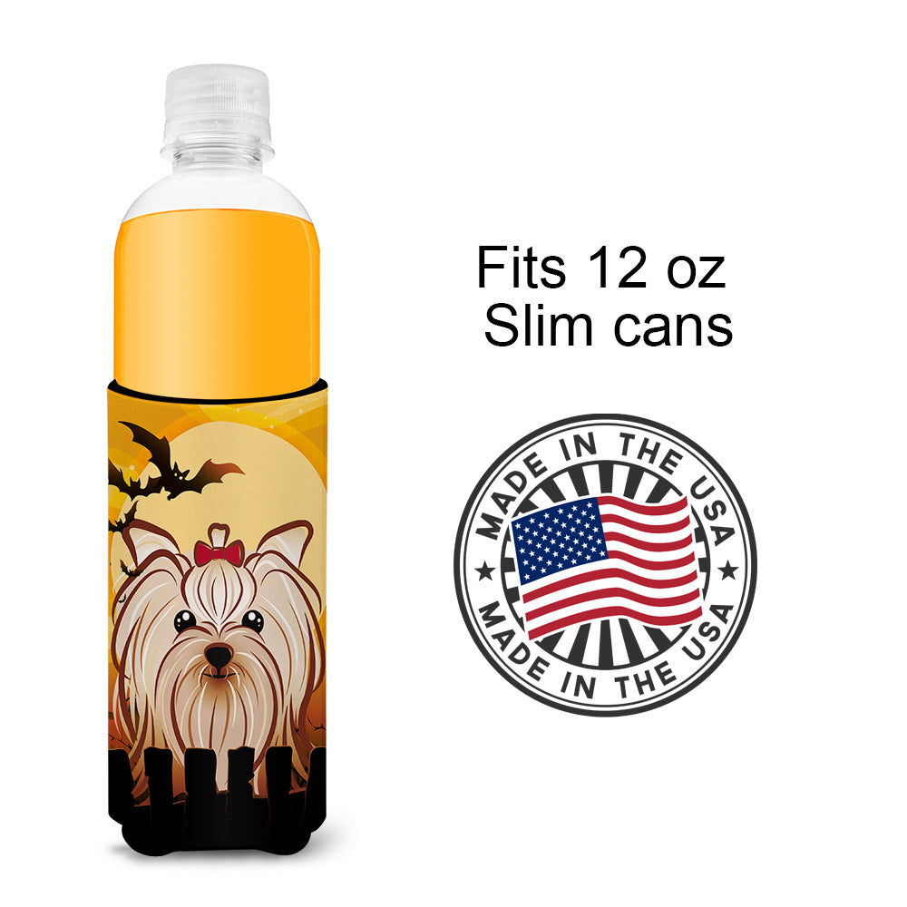 Halloween Yorkie Yorkshire Terrier Ultra Beverage Isolateurs pour canettes minces BB1762MUK