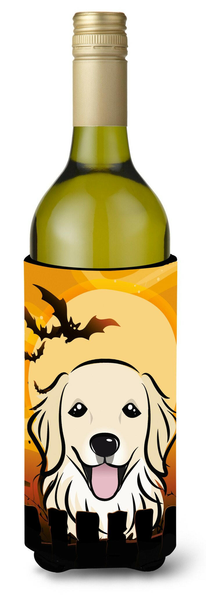 Halloween Golden Retriever Wine Bottle Beverage Insulator Hugger BB1763LITERK by Caroline&#39;s Treasures