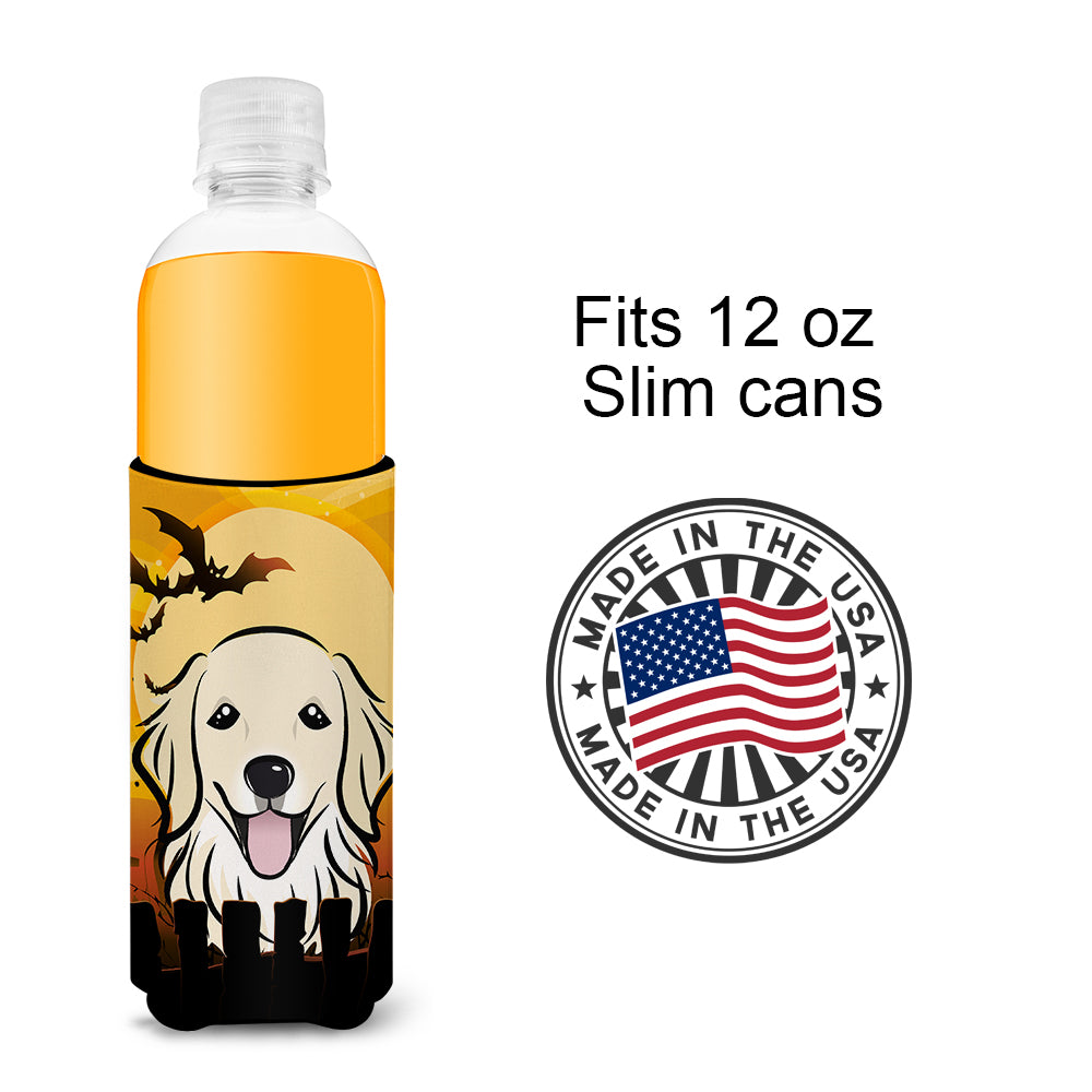 Halloween Golden Retriever Ultra Beverage Insulators for slim cans BB1763MUK  the-store.com.