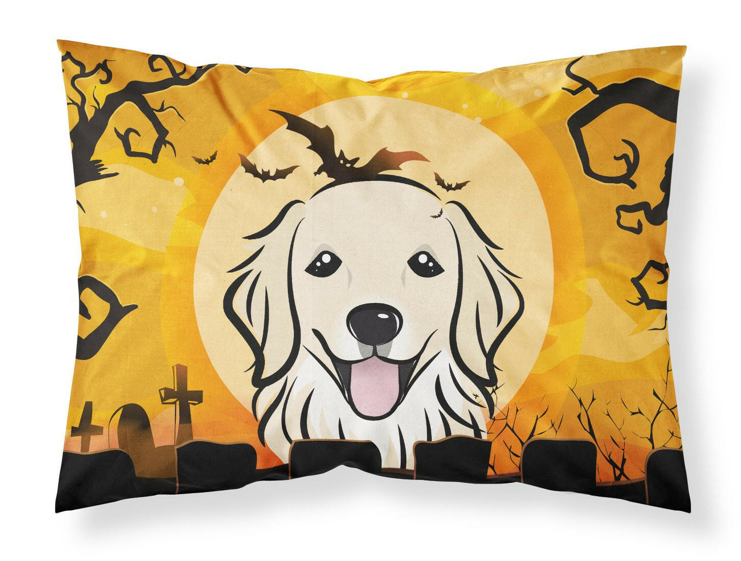 Halloween Golden Retriever Fabric Standard Pillowcase BB1763PILLOWCASE by Caroline's Treasures