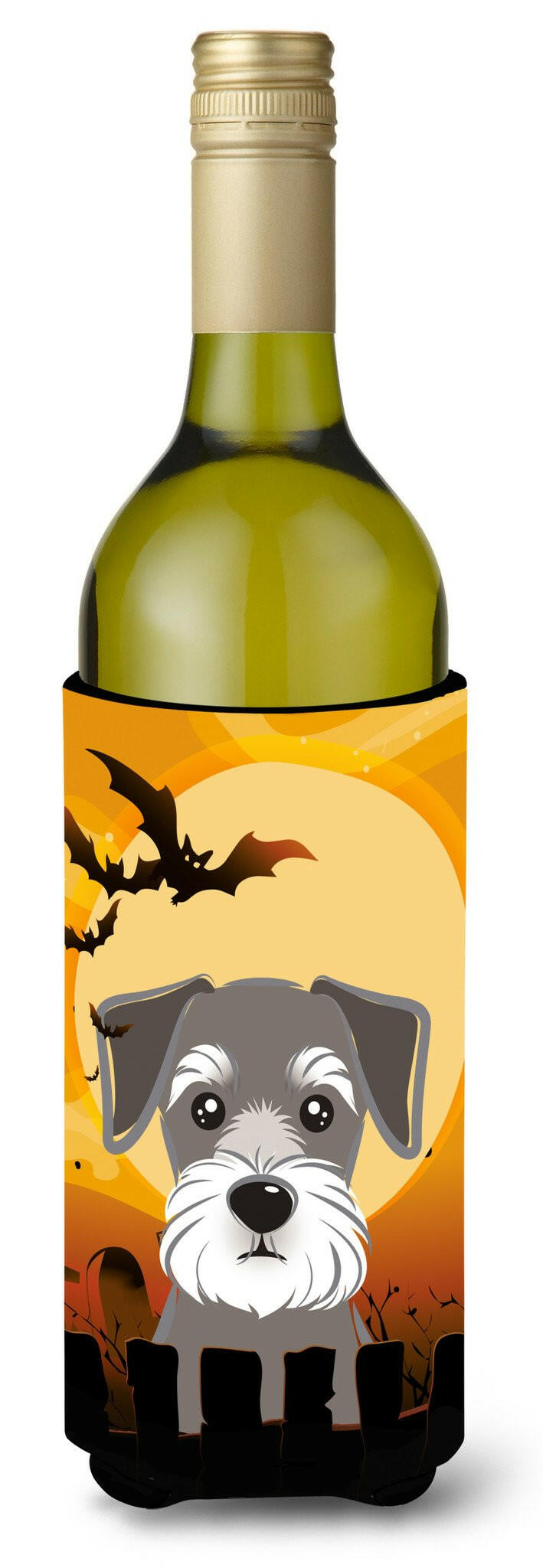 Halloween Schnauzer Wine Bottle Beverage Insulator Hugger BB1764LITERK by Caroline&#39;s Treasures