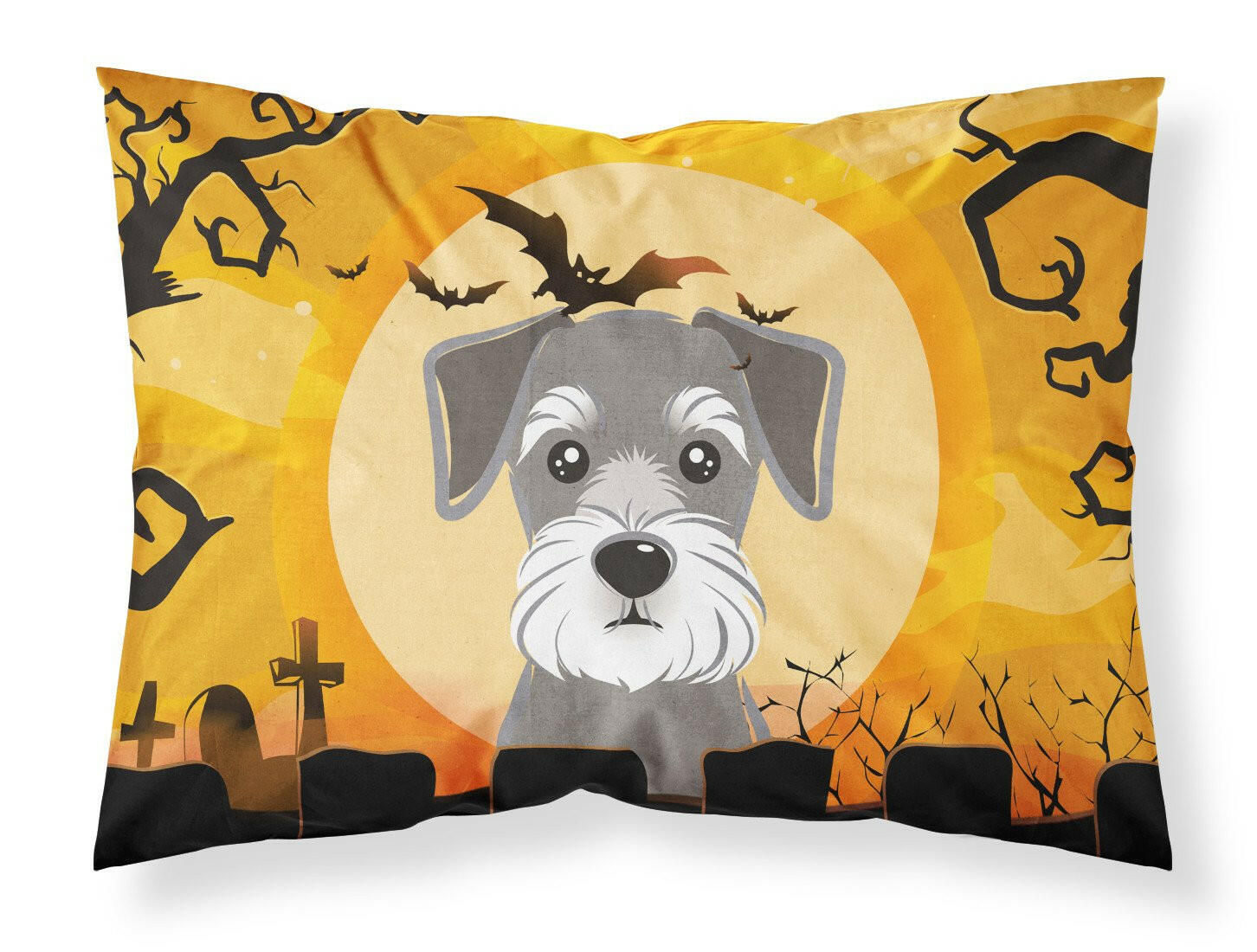 Halloween Schnauzer Fabric Standard Pillowcase BB1764PILLOWCASE by Caroline's Treasures
