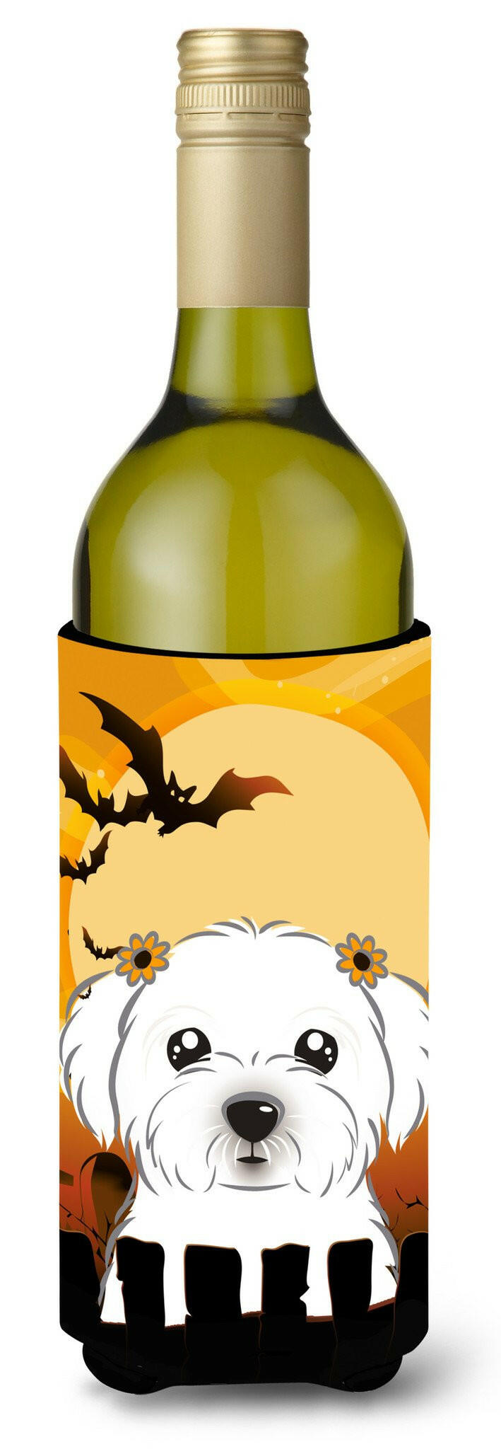 Halloween Maltese Wine Bottle Beverage Insulator Hugger BB1766LITERK by Caroline&#39;s Treasures