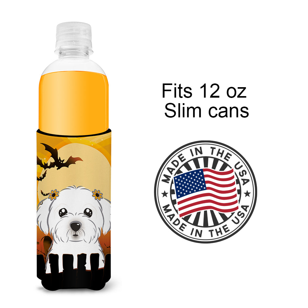 Halloween Maltese Ultra Beverage Insulators for slim cans BB1766MUK  the-store.com.