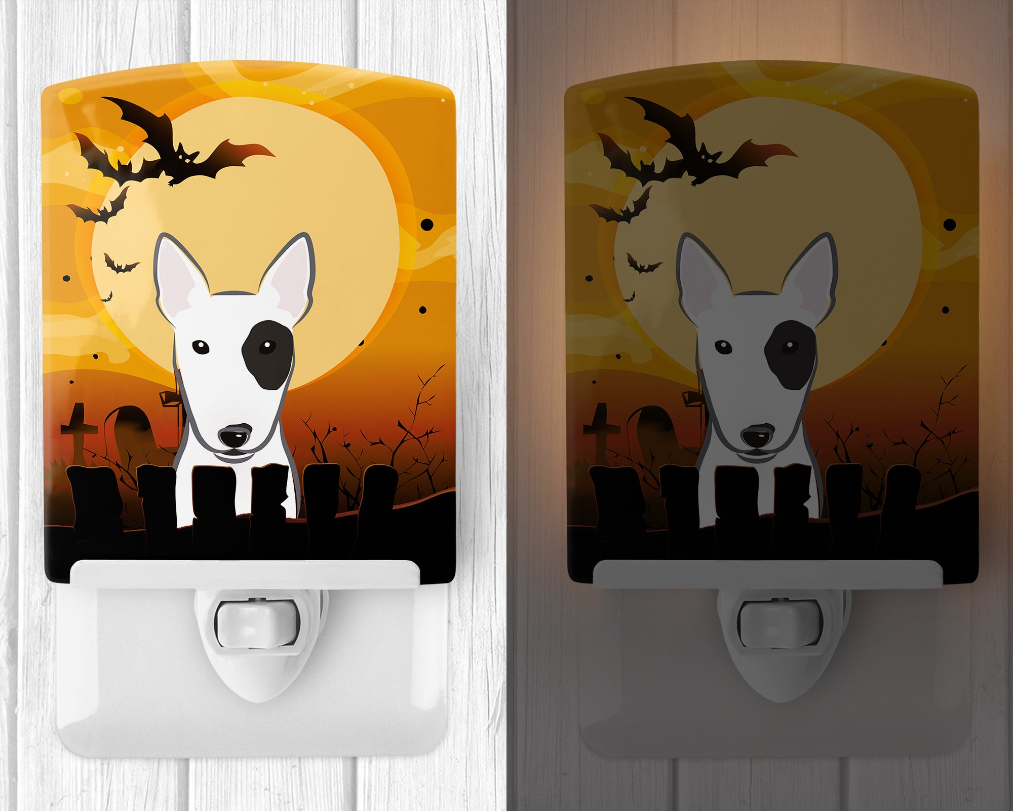 Halloween Bull Terrier Ceramic Night Light BB1767CNL - the-store.com