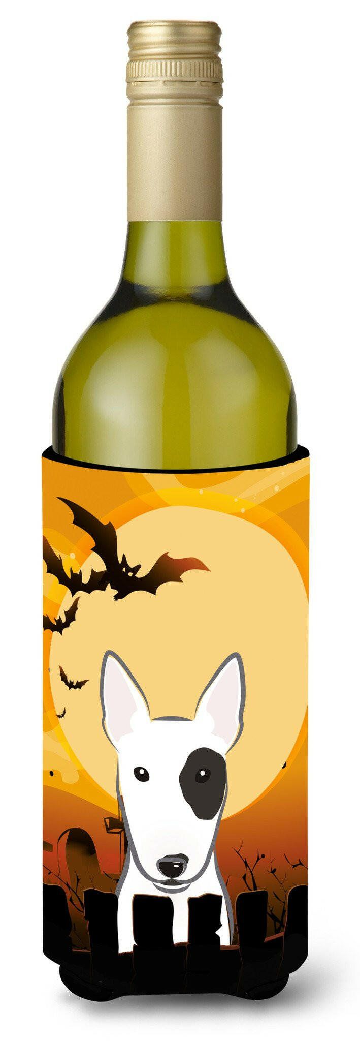 Halloween Bull Terrier Wine Bottle Beverage Insulator Hugger BB1767LITERK by Caroline&#39;s Treasures