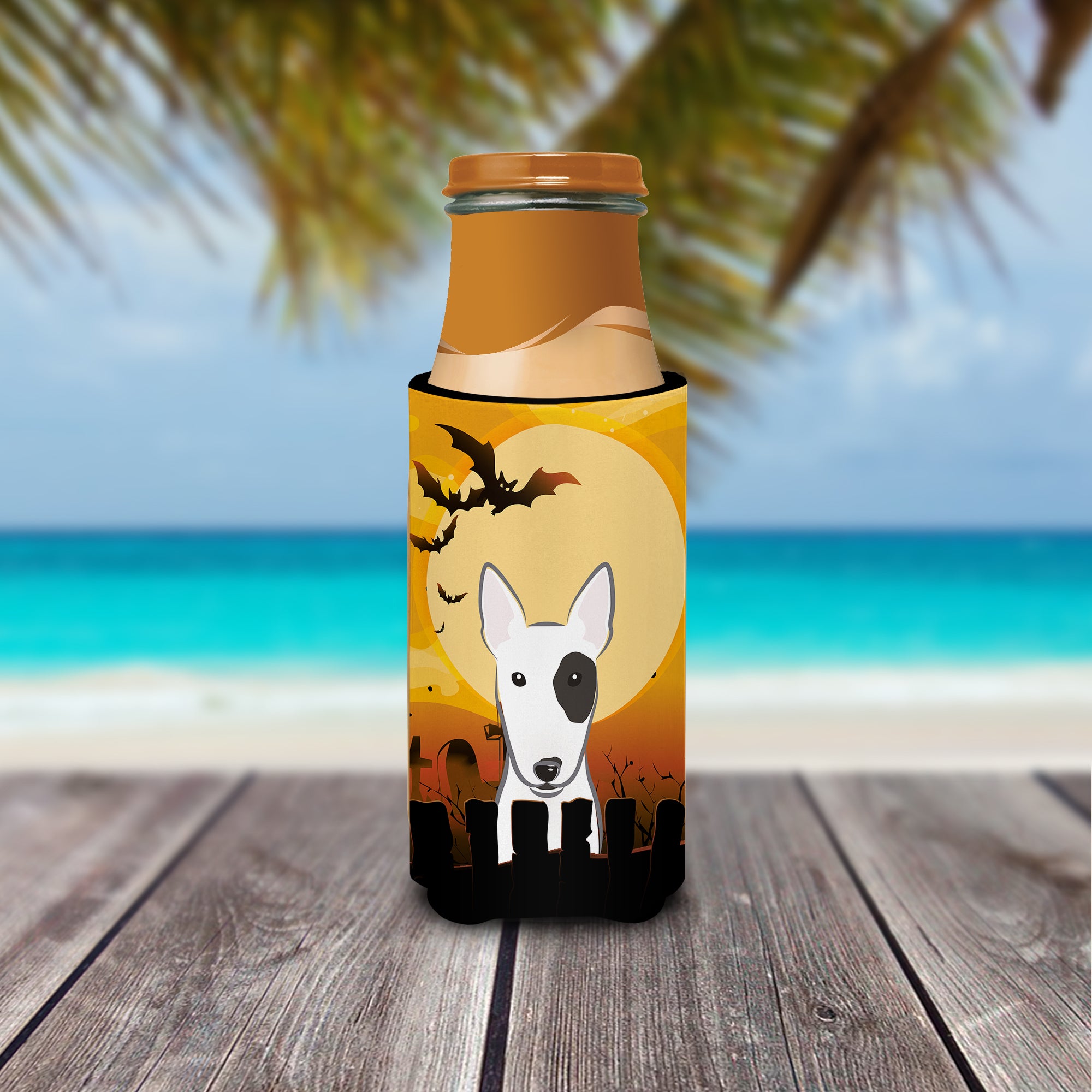 Halloween Bull Terrier Ultra Beverage Insulators for slim cans BB1767MUK