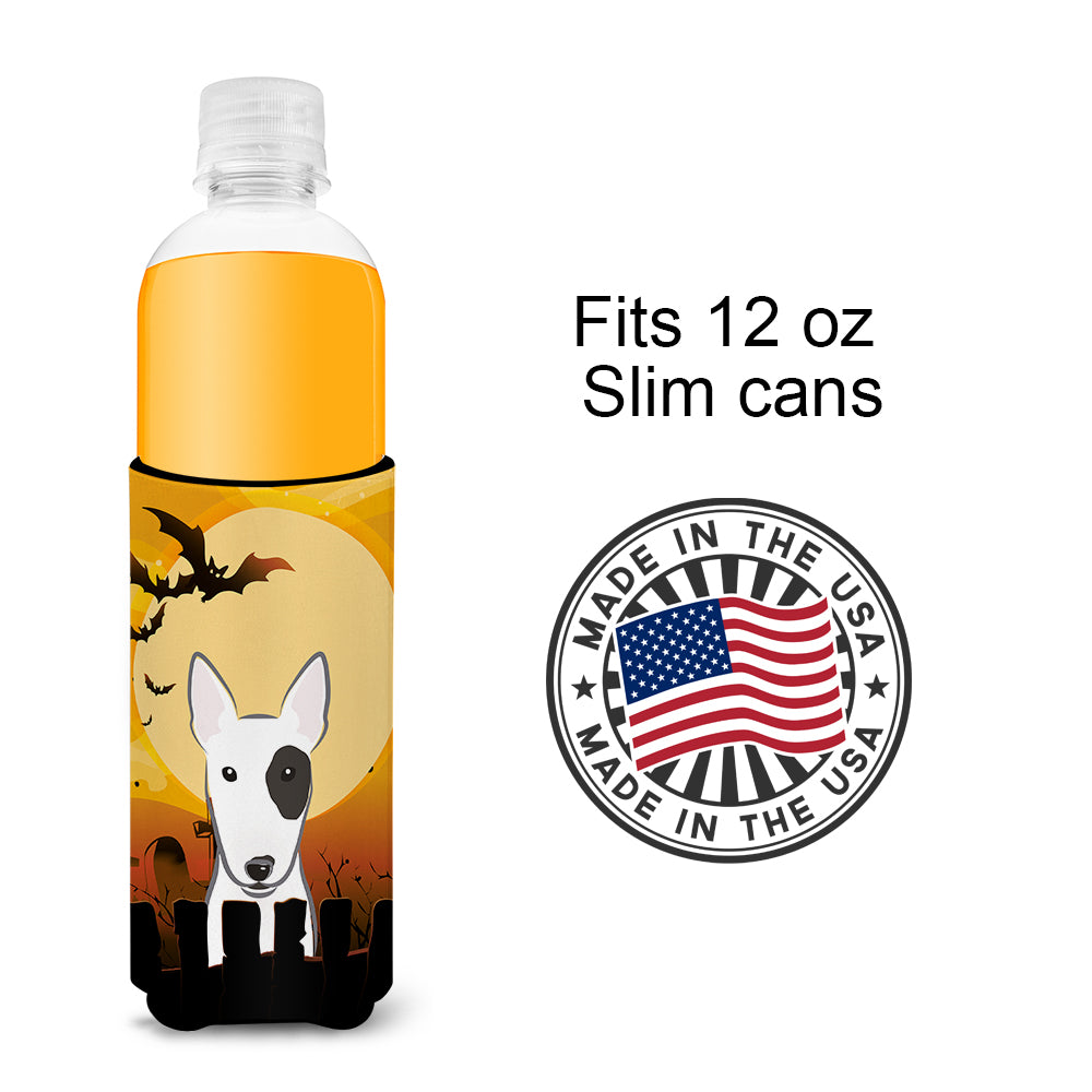 Halloween Bull Terrier Ultra Beverage Insulators for slim cans BB1767MUK  the-store.com.
