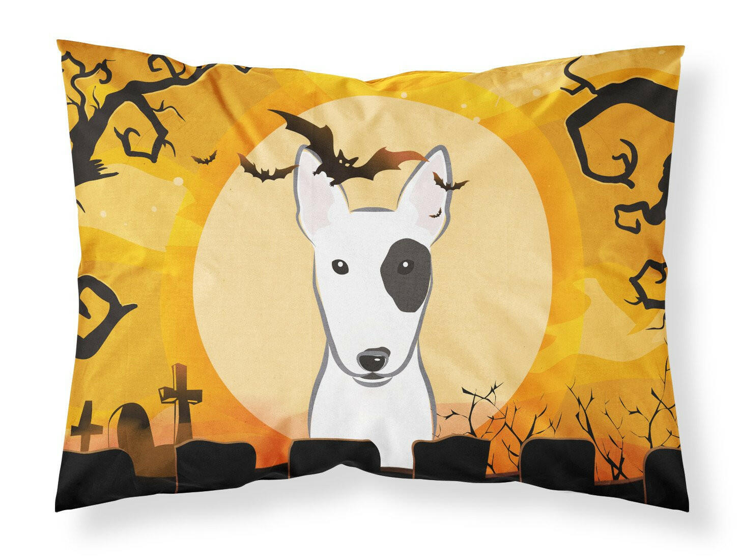 Halloween Bull Terrier Fabric Standard Pillowcase BB1767PILLOWCASE by Caroline's Treasures