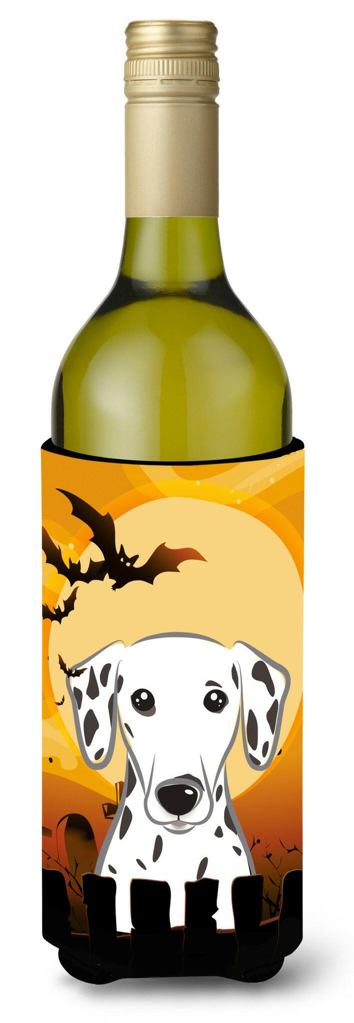 Halloween Dalmatian Wine Bottle Beverage Insulator Hugger BB1768LITERK by Caroline&#39;s Treasures
