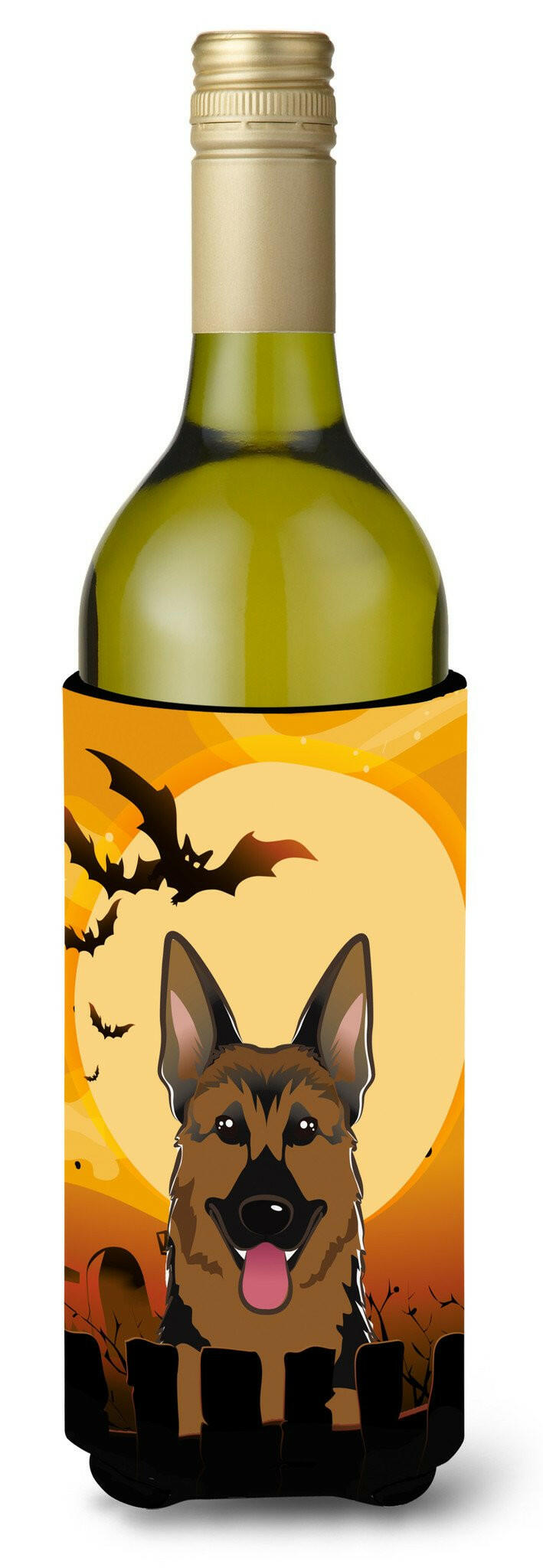 Halloween German Shepherd Wine Bottle Beverage Insulator Hugger BB1769LITERK by Caroline&#39;s Treasures