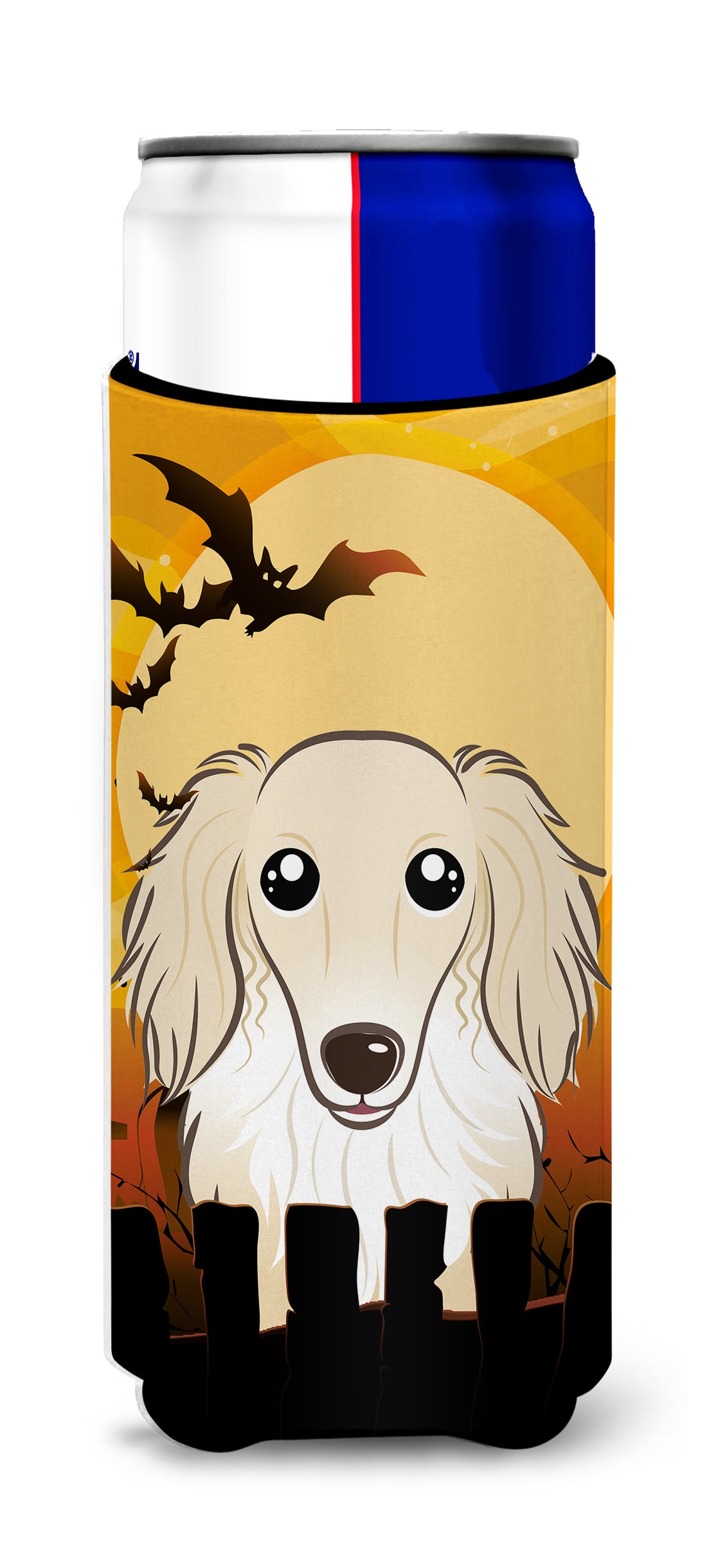 Halloween Longhair Creme Dachshund Ultra Beverage Insulators for slim cans BB1770MUK  the-store.com.