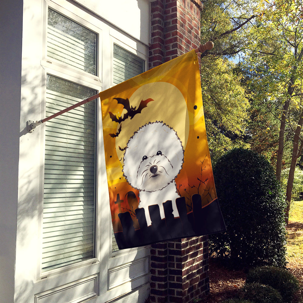 Halloween Bichon Frise Flag Canvas House Size BB1775CHF  the-store.com.