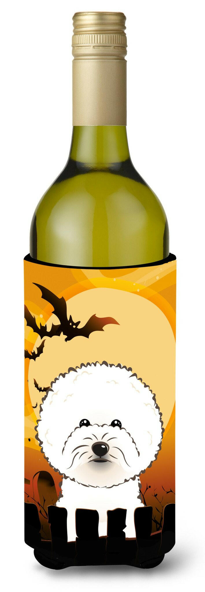 Halloween Bichon Frise Wine Bottle Beverage Insulator Hugger BB1775LITERK by Caroline&#39;s Treasures