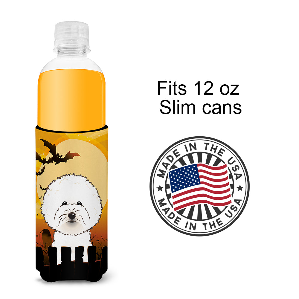 Halloween Bichon Frise Ultra Beverage Insulators for slim cans BB1775MUK  the-store.com.