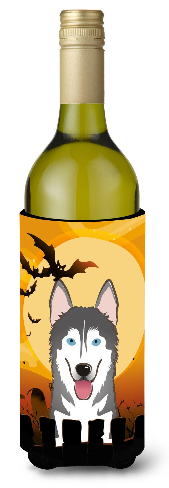 Halloween Alaskan Malamute Wine Bottle Beverage Insulator Hugger BB1776LITERK by Caroline&#39;s Treasures