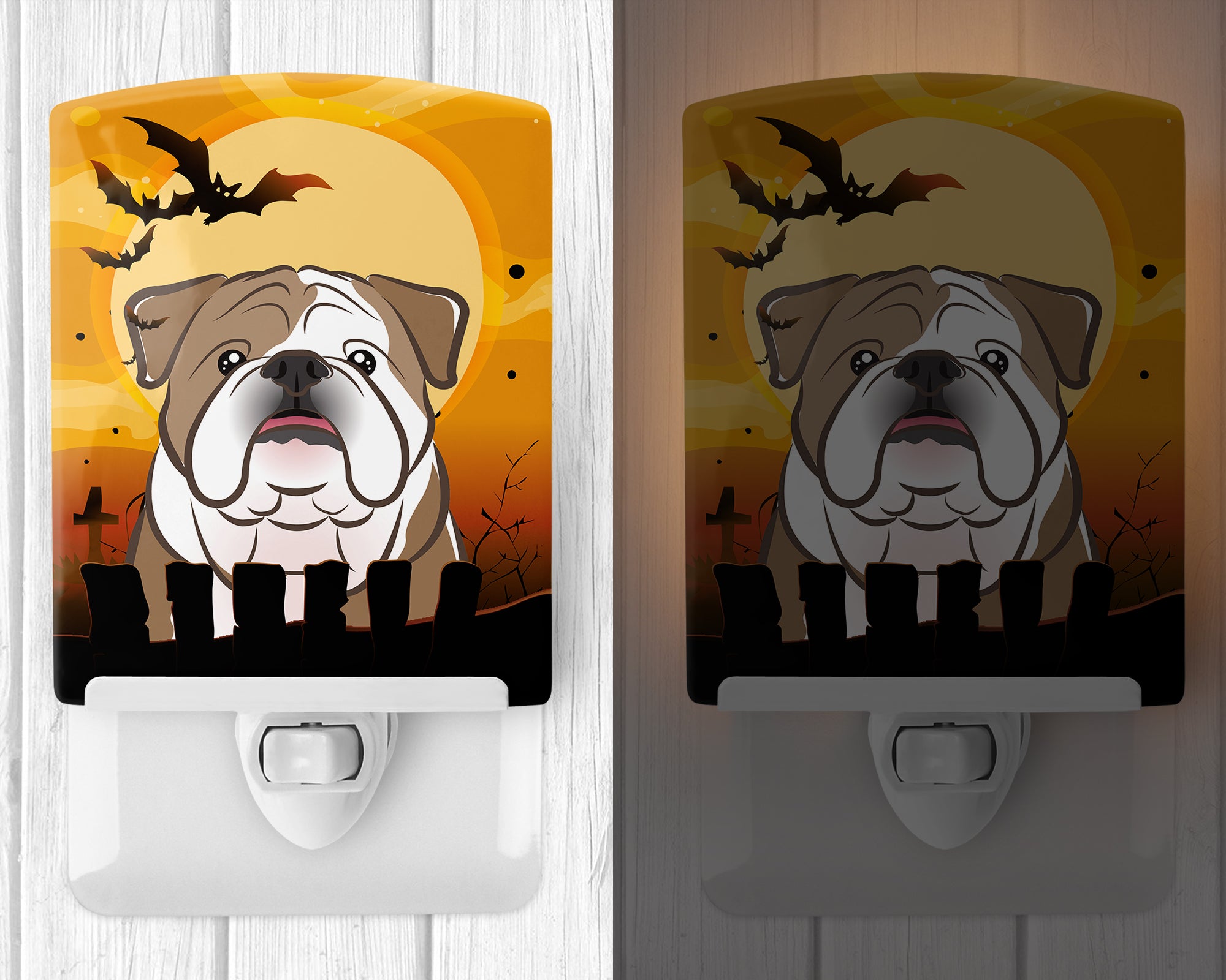 Halloween English Bulldog  Ceramic Night Light BB1777CNL - the-store.com