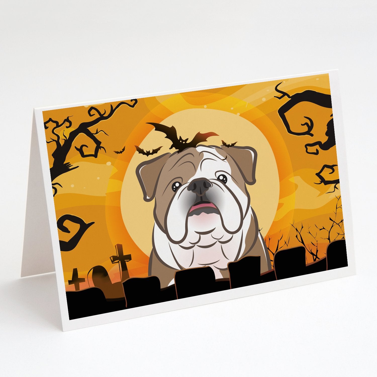 Buy this Halloween English Bulldog  Greeting Cards and Envelopes Pack of 8