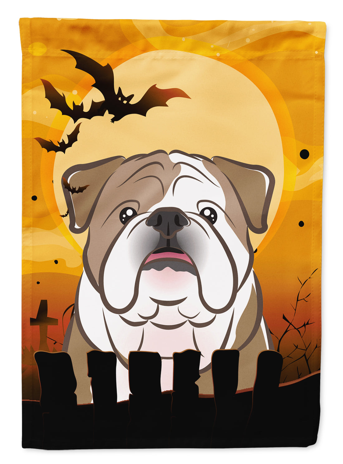 Halloween Bulldog Anglais Drapeau Jardin Taille BB1777GF